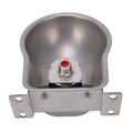 Manewise stable waterer bowl, close-up interior view of valve mechanism