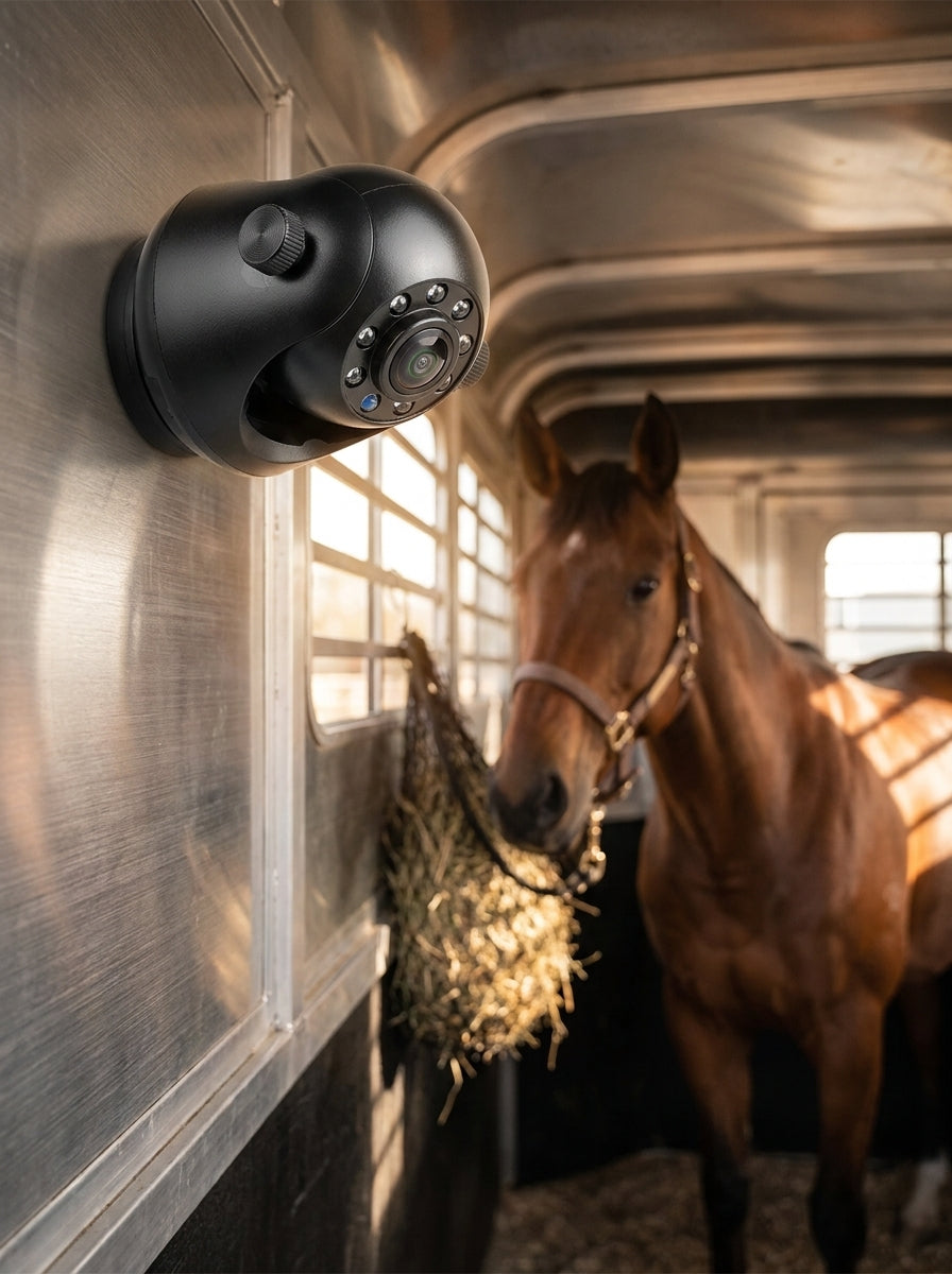 Manewise Wireless Horse Float Camera - WiFi Night Vision, No Internet Needed